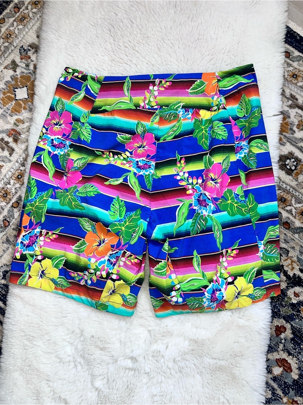 Polo by Ralph Lauren Multicolor Floral Stripe Swim Shorts - Picture 4 of 4